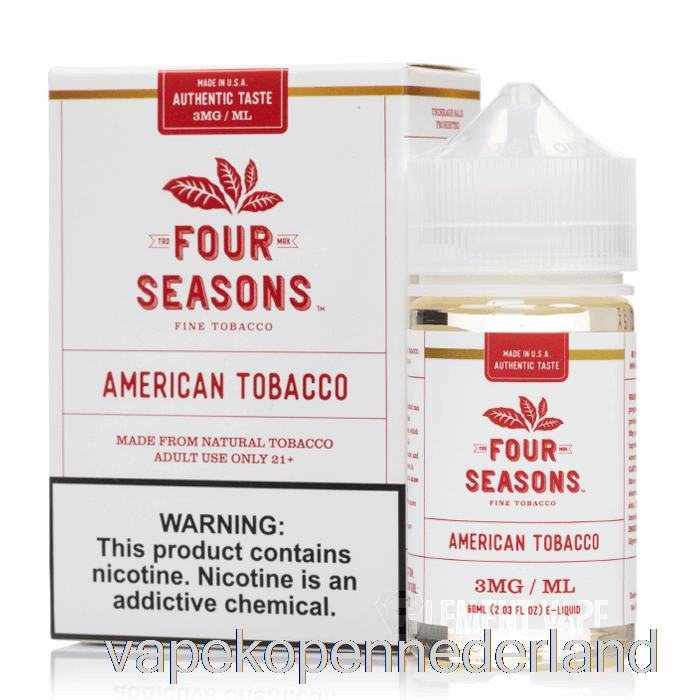 Elektronische Sigaret Vape Amerikaanse Tabak - Vier Seizoenen - 60 Ml 12 Mg